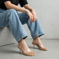 thumbnail image 2 of Cushionaire Doral Clear Kitten Heels for Women, Slip-On Open Toe Dress Sandals with Cushioned Footbed, 2 of 30