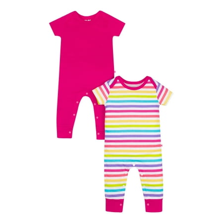 

Little Star Baby Girl 2 Pk Rompers Size Newborn - 24 Months