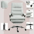 thumbnail image 6 of Vinsetto Vibration Massage Office Chair with Heat, Recining Back, Footrest, Microfibre Comfy Computer Chair, Light Gray, 6 of 9