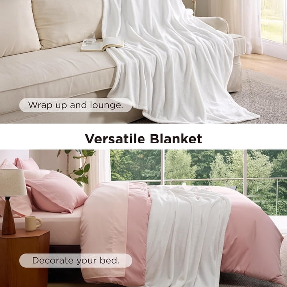 Twin Comforter Set Pink, 6 Pieces Prewashed Twin Size Bed in a Bag with Soft Fleece Bed Blanket, Down Alternative Bedding Set for All Seasons, Sheets, Pillowcase & Sham