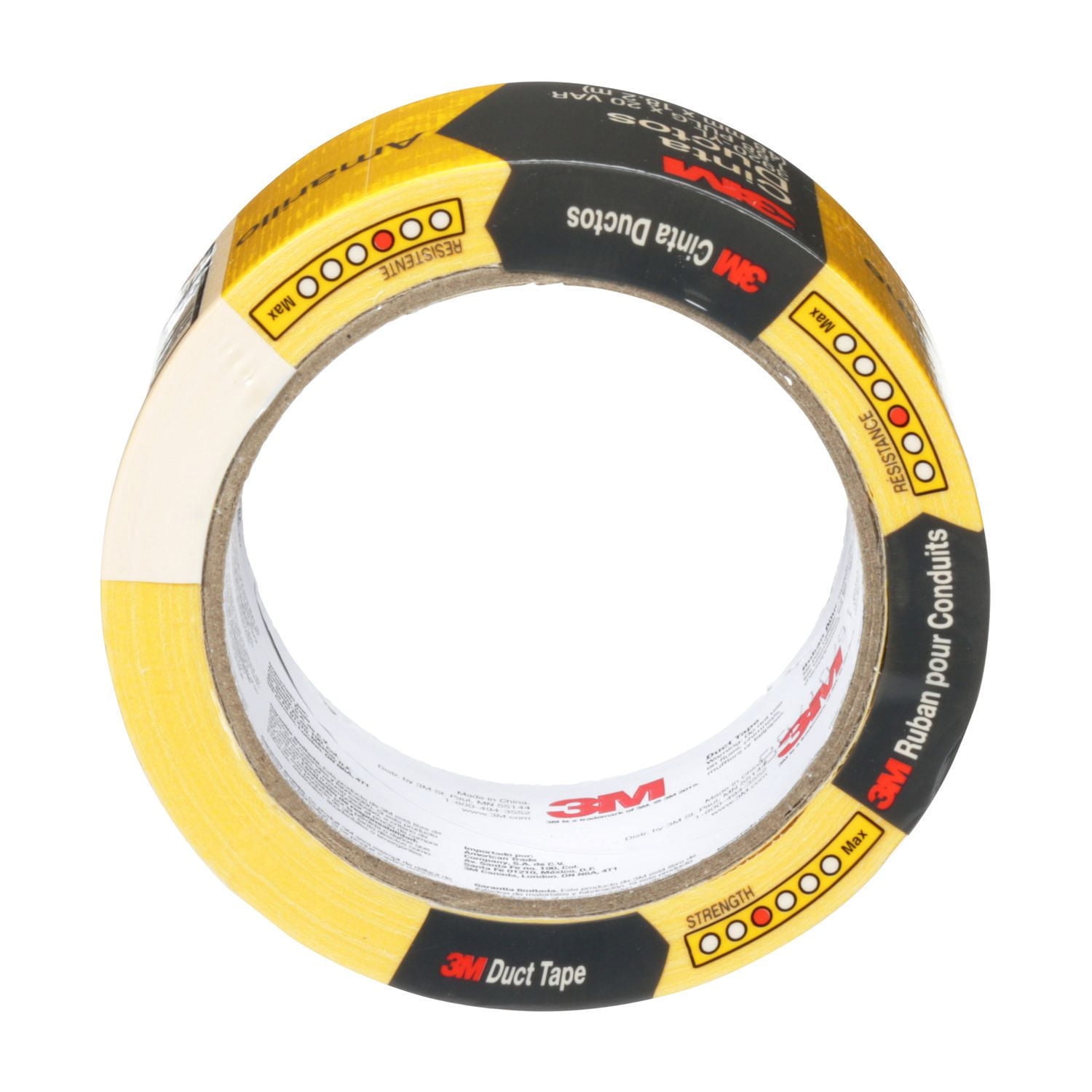 3M™ Multi-Purpose Duct Tape, 3920-YL, Yellow, 1.88 in x 20 yd, 1 Per Pack