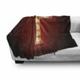 thumbnail image 3 of Letter T Soft Flannel Fleece Throw Blanket, Cinema Circus Club Theme Old Fashioned Show Business Inspired Typography, Cozy Plush for Indoor and Outdoor Use, 70" x 90", Ruby Yellow Black, by Ambesonne, 3 of 6