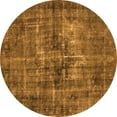 thumbnail image 1 of Ahgly Company Indoor Round Oriental Orange Industrial Area Rugs, 7' Round, 1 of 4