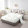 thumbnail image 3 of YST Ensemble de Douillette Chat Mignon, Thème Animal, 7 Pcs, Floral Coloré, Grand Lit, 3 of 4