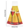 thumbnail image 6 of Yayeee Kitchen Hanging Hand Towels Set of 2 with Loop Bathroom Absorbent Tie Towel, Orange Cocktails, 6 of 7
