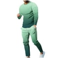 thumbnail image 3 of UVEASISHA Gradient Tracksuits for Men Long Sleeve Sweatsuit Pullover Crewneck Sweatshirt and Sweatpant 2 Piece Jogging Outfits 90% off Clearance Sale, 3 of 8