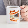 thumbnail image 4 of CafePress - Bass Trombone Musical Bazooka Mugs - 11 oz Ceramic Mug - Novelty Coffee Tea Cup, 4 of 4