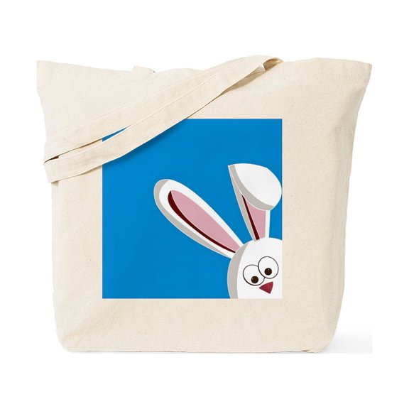 CafePress - Peeking Bunny Tote Bag - Unisex Canvas Tote Bag, Beige, 1-Piece