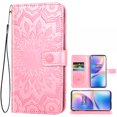 thumbnail image 1 of Case for Oneplus 8 Pro Wallet Case Leather Premium PU Embossed Design Magnetic Closure Protective Cover with Card Slots for Oneplus 8 Pro, Rose Gold, 1 of 5