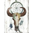 thumbnail image 2 of Grey, Jace 12x14 Black Ornate Wood Framed with Double Matting Museum Art Print Titled - Bull With Dreamcatcher, 2 of 4