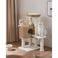 thumbnail image 2 of Cat Tree Yaheetech de ratán sintético de 91 cm con rascador, color beige, 2 of 9
