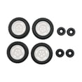 thumbnail image 1 of DOMELAY 4 Pcs Roues de Voiture RC et Pièces de Rechange de Contrepoids Accessoires Bricolage pour C84 C94 Noir Blanc B, 1 of 9