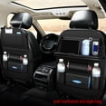 thumbnail image 5 of Yeacher Car Seat Organizer, Car Organizer Back Seat Protector PU Leather Car Storage Organizer with Foldable Table Tray, Tablet Holder, Tissue Box, Multi Pockets (Black 1Piece), 5 of 5