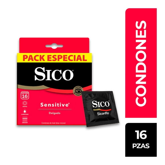 Condones Sico Sensitive 16 piezas