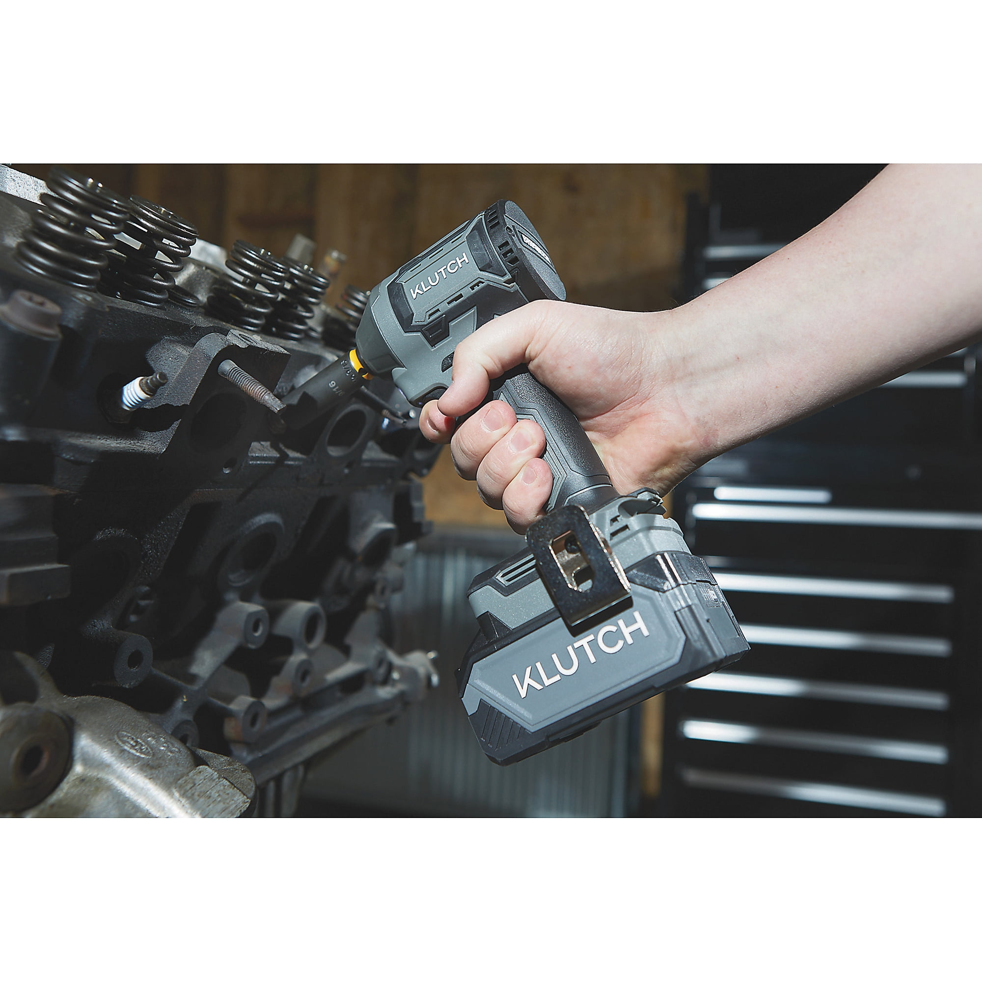 Klutch Compact 3/8in. Impact Wrench, KLiQ 20V, 205 Ft./Lbs. Breakaway Torque, Brushless, Cordless, Bare Tool