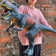 thumbnail image 2 of Modelo de tiburón dinosaurio grande de 84 cm, juguetes para niños, Tyrannosaurus Rex, marionetas suaves, animales, Velociraptor, Jurassic Worlds, regalo para niños, 2 of 5