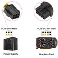 thumbnail image 3 of 2 Pack Graphics Card 6 Pin to 8 Pin PCIe Adapter Power Cable (GPU Video Graphics Card Power Cable) 7.8 Inch, 3 of 8