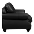 thumbnail image 3 of Sunset Trading Charleston 42" Top-Grain Leather Armchair in Black, 3 of 7