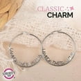 thumbnail image 5 of Sorority Shop Alpha Sigma Alpha- Hoop Silver-Plated Dainty Earrings for Women -Alpha Sigma Alpha Jewelry with Ideal 2" Diameter Hoops - Alpha Sigma Alpha Gifts, 5 of 6