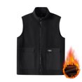thumbnail image 6 of FchengtaiS Men's Polar Fleece Vests Stand Collar Sleeveless Zip Up Jackets Casual Fall Winter Warm Outerwear with Pocket, 6 of 8
