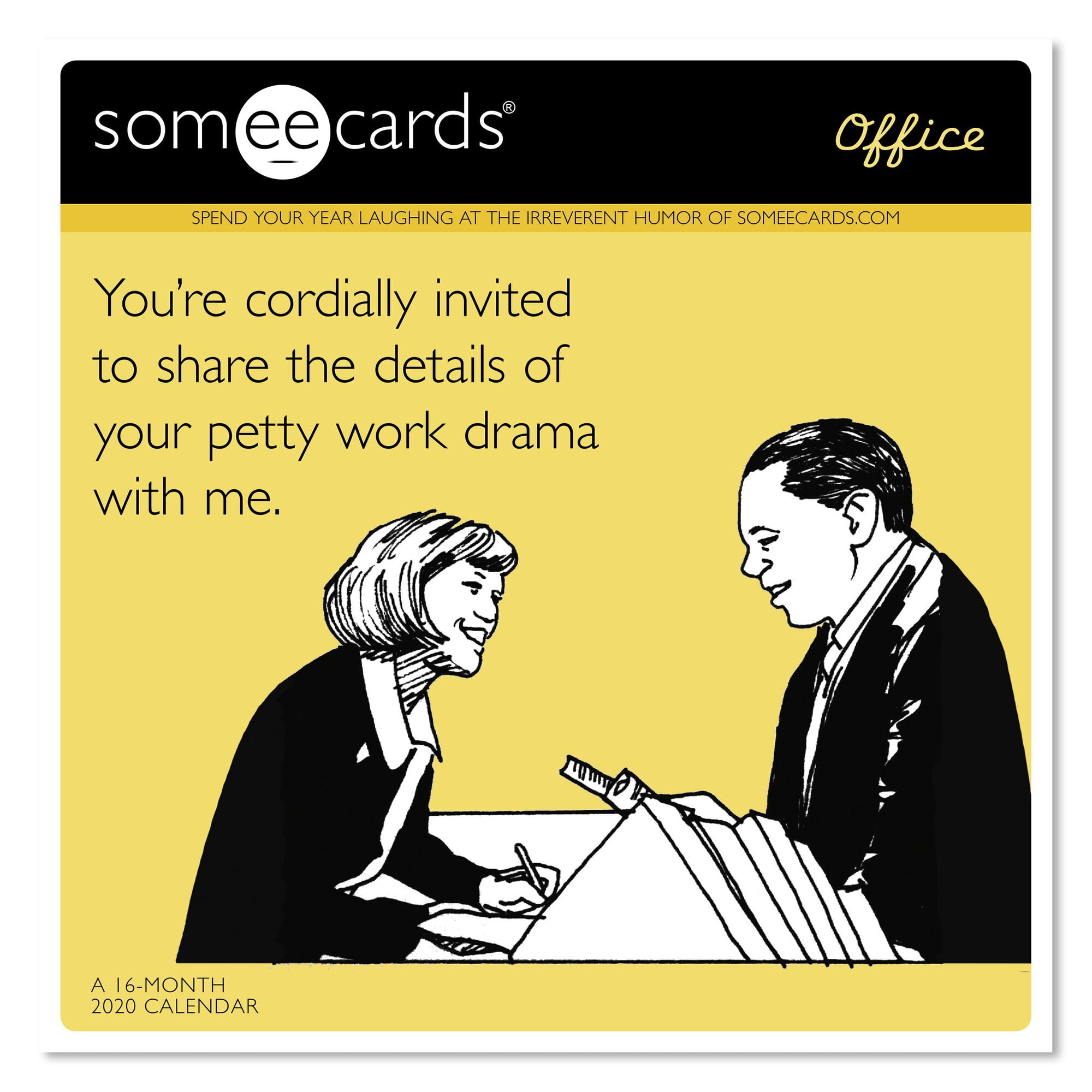 Mead Someecards Office 12x12 Monthly Wall Calendar Wall Calendars
