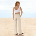 thumbnail image 7 of Nestiefly Cotton Linen Pants Women 2026 Summer Casual High Waist Straight Leg Trousers Lightweight Loose Pant with Pockets Khaki S, 7 of 7