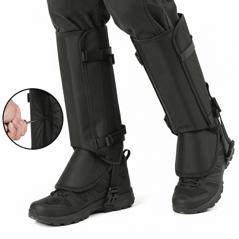 ASTRAEA Snake Gaiters Adjustable Anti-Bite Snake Guard for Lower Legs Snake Bite Protection for Men & Women Hunting Outdoor Working Black