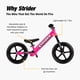 thumbnail image 5 of Bicicleta Balance Strider Sport de 12 pulgadas, rosa, para niños de 1 a 4 años, 5 of 7