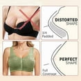 thumbnail image 4 of Lenocharm Bra, Posy Bra - Comfortable Front Button Wireless ShapingBra, Full Coverage Breathable CottonBra（Red,Small）, 4 of 7