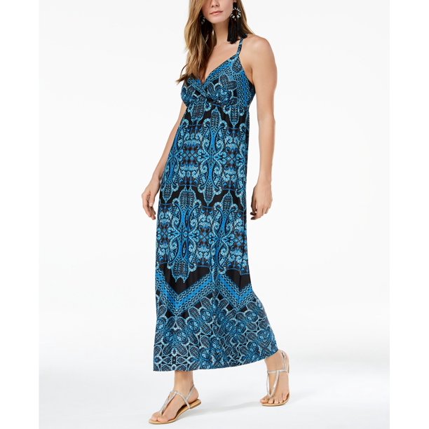 Inc International Concepts Inc International Concepts Womens Printed O Ring Maxi Dress Walmart Com Walmart Com