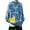 Blue, variant on Cat Graphic Men Grandpa Sweater Japanese Gothic Knit Outwear Emo Alt Crew Neck Tops Color: Black Size: L