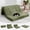Green, variant on SOLLED Folding Mattress, 6 Inch Twin Size Tufted Corduroy Portable Guest Bed for Floor, RV, Camping,Green