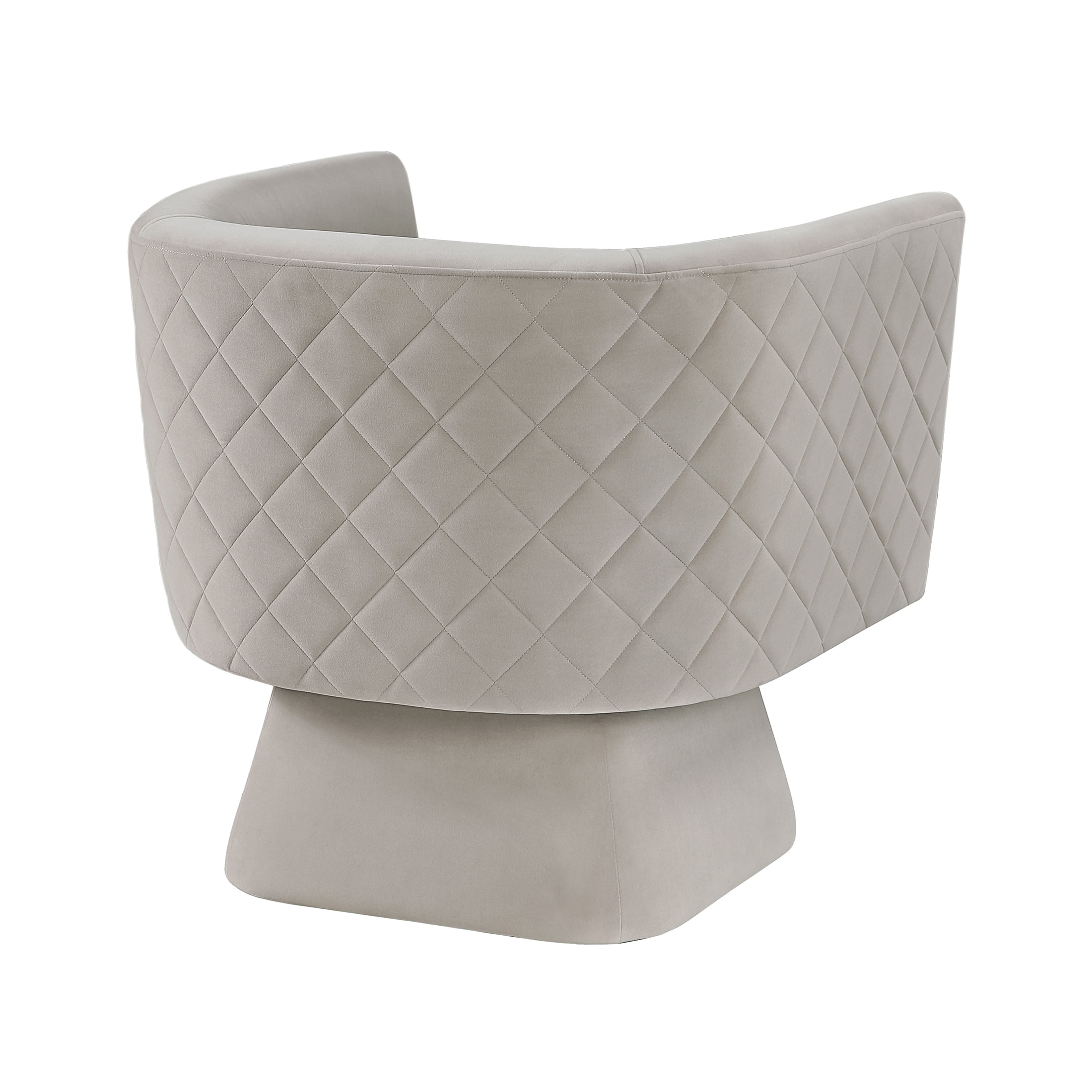 OakvillePark Valemont Velvet Swivel Barrel Chair, Taupe