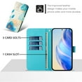 thumbnail image 2 of for iPhone 11 Wallet Case, Painting Pattern Premium PU Leather [Credit Card Holder] [Wrist Strap] Flip Stand Feature Purse Case Full Protective Pattern Cover for iPhone 11, Blue Painting, 2 of 15
