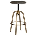 thumbnail image 5 of Uttermost Revolve 24" Stainless Steel/Wood Adjustable Bar Stool in Brass/Walnut, 5 of 7