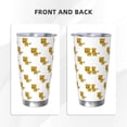 thumbnail image 3 of Fotbe Leopard Print Pattern 20 oz Tumbler Stainless Steel Vacuum Insulated Coffee Ice Cup Double Wall Travel Flask Leak-proof Coffee Cup-Straw Two-piece Set, 3 of 8