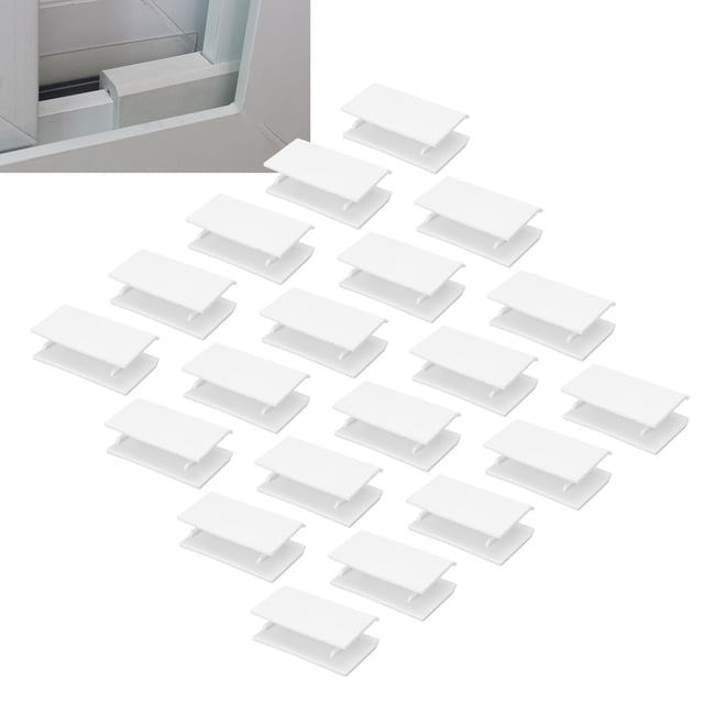 Type 88 Sliding Door Window Lock Block, Prevent Collision, 20Pcs Plastic Limit Safe Accessories for Home Improvement, Suitable for Doors, Windows, Drawers, Cabinets, Easy