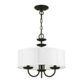 thumbnail image 2 of 42983-04 Livex Lighting Brookdale - 3 Light Pendant In Transitional Style-15 Inches Tall and 16 Inches Wide-Black Finish    -Traditional Installation, 2 of 9