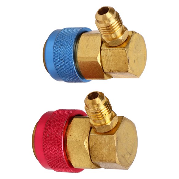 AC Quick Connector Adapter, Air Conditioning Evacuation Adapter High Hardness Anti Aging Brass Metal Wear Proof for R134a Car
