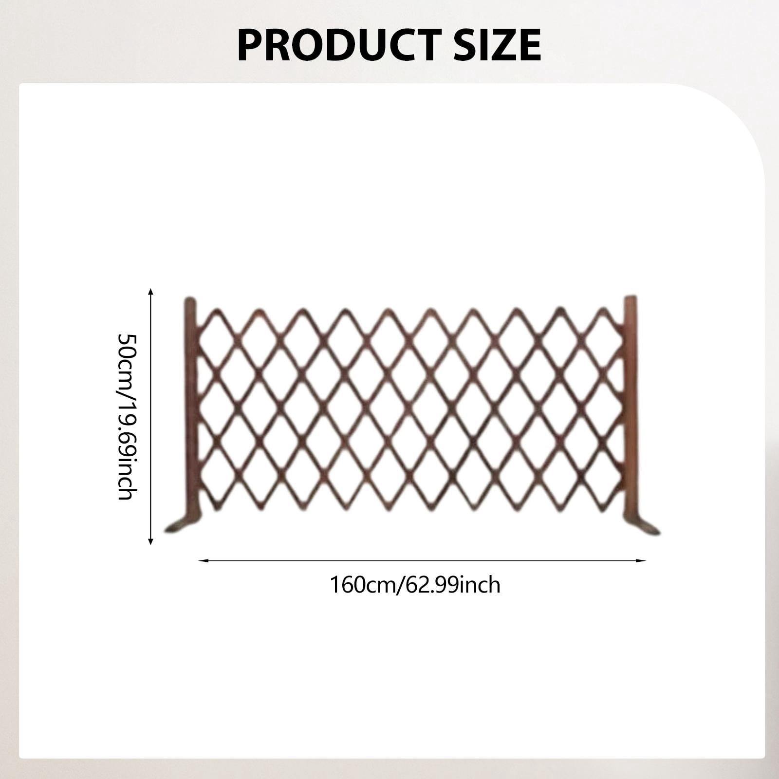 Aymzbd Decorative Expandable Wooden Fence Garden Trellis Adjustable Gate Panel for Home M
