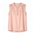 thumbnail image 6 of Embroidered Tops for Women Summer Casual Sleeveless V Neck Tank Top Lightweight Button up Loose Fit Blouse for Daily Wear, 6 of 6