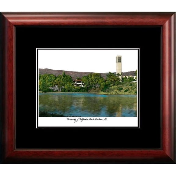 Campus Images CA936A 14 x 18 in. UC Santa Barbara Academic Satin Mahogany Framed Lithograph