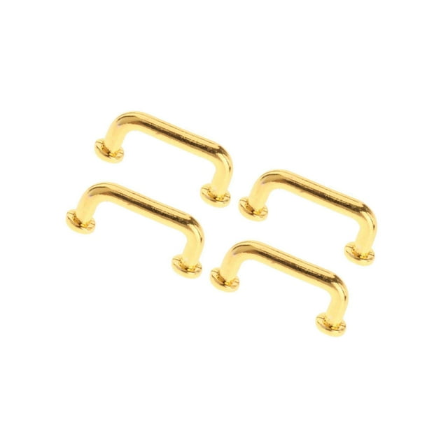 1:12 Mini Pulls Dollhouse Arch Shape for pulls handles hardware decorative Gate Closet Large 4Pcs Gold
