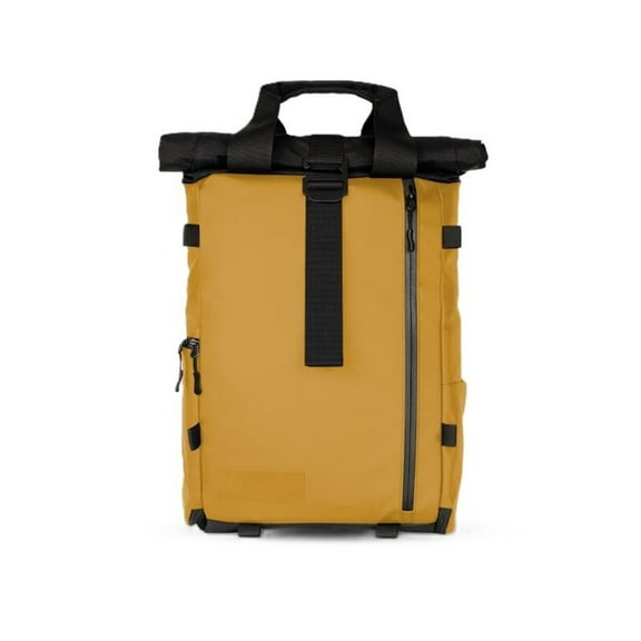 WANDRD PRVKE Lite Camera Backpack - Weather-Resistant, Built-in Camera Cube with Expandable Rolltop (Dallol Yellow)