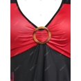 thumbnail image 4 of Camiseta Estampado Rosa Cruzado Tamaño Plus Rosegal  Mangas largas de talla grande, 4 of 5