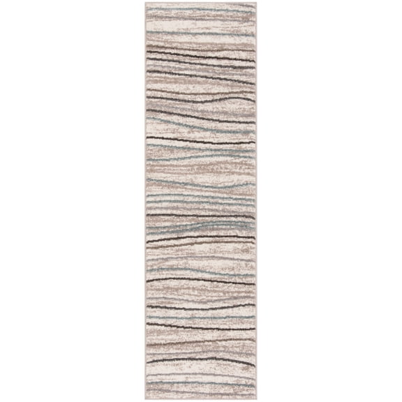 SAFAVIEH Amsterdam Aragon Geometric Runner Rug, Cream/Beige, 2'3" x 10'
