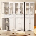 thumbnail image 3 of Pantry Cabinet,Lofka 67" Kitchen Pantry with Glass Door & Shelves & 2 Drawers, White, 3 of 10