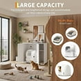thumbnail image 3 of Historyli Large Cat Litter Enclosure for Self-Cleaning Litter Boxes,Hidden Litter Box Cabinet with Litter Collector,Adjustable Dog Proof Shelf & Storage,White, 3 of 7