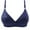 Dark Blue, variant on Womens Bras No Underwire Full Coverage Gathering Breathable Comfort Soft Adjustable Everyday Bras Hot Pink 2XL