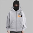 thumbnail image 5 of Towmus Womens Halloween Pumpkin Print Balaclava Zip-Up Hoodie Double Layer Hoodie Hip Hop Outerwear Jacket Y2K Clothing, 5 of 5